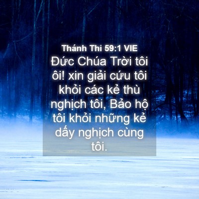 Picture 04 - Thánh Thi 59:1 VIE - Đức Chúa Trời tôi ôi! xin giải cứu - Bible Verse Picture