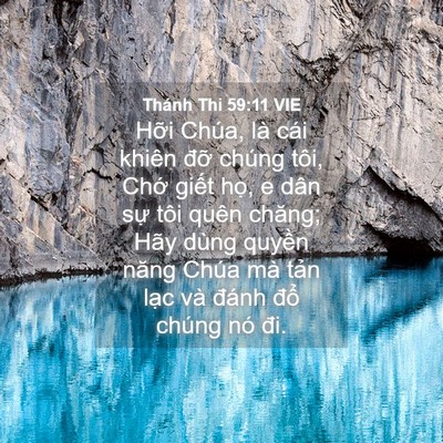 Picture 04 - Thánh Thi 59:11 VIE - Hỡi Chúa, là cái khiên đỡ chúng tôi, - Bible Verse Picture