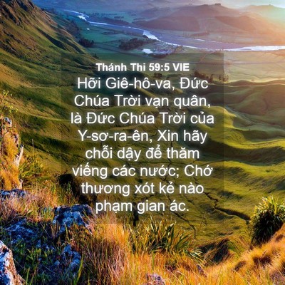 Picture 04 - Thánh Thi 59:5 VIE - Hỡi Giê-hô-va, Đức Chúa Trời vạn - Bible Verse Picture