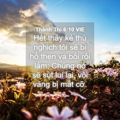 Picture 04 - Thánh Thi 6:10 VIE - Hết thảy kẻ thù nghịch tôi sẽ bị - Bible Verse Picture