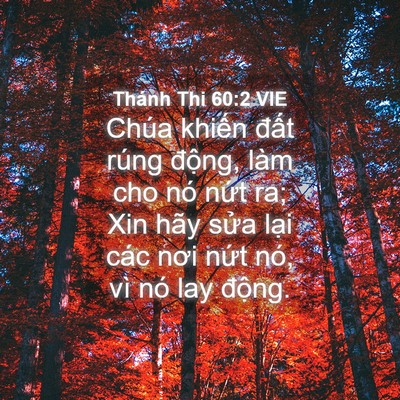 Picture 04 - Thánh Thi 60:2 VIE - Chúa khiến đất rúng động, làm cho nó - Bible Verse Picture