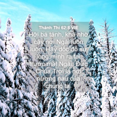 Picture 04 - Thánh Thi 62:8 VIE - Hỡi bá tánh, khá nhờ cậy nơi Ngài - Bible Verse Picture
