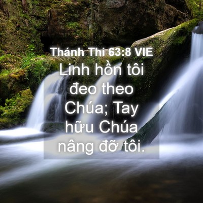 Picture 04 - Thánh Thi 63:8 VIE - Linh hồn tôi đeo theo Chúa; Tay hữu Chúa - Bible Verse Picture