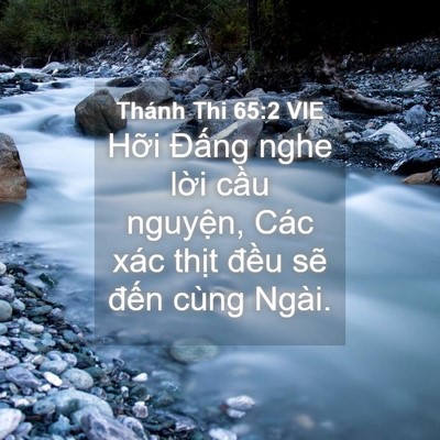 Picture 04 - Thánh Thi 65:2 VIE - Hỡi Đấng nghe lời cầu nguyện, Các - Bible Verse Picture