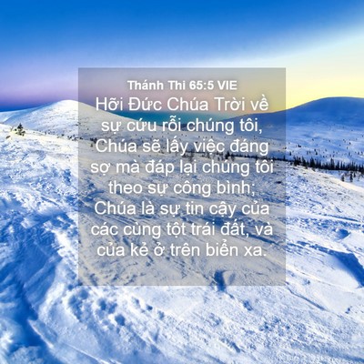 Picture 04 - Thánh Thi 65:5 VIE - Hỡi Đức Chúa Trời về sự cứu rỗi - Bible Verse Picture