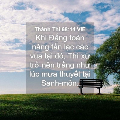 Picture 04 - Thánh Thi 68:14 VIE - Khi Đấng toàn năng tản lạc các vua - Bible Verse Picture