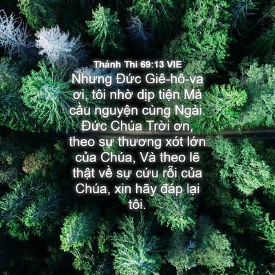 Picture 04 - Thánh Thi 69:13 VIE - Nhưng Đức Giê-hô-va ơi, tôi nhờ dịp - Bible Verse Picture