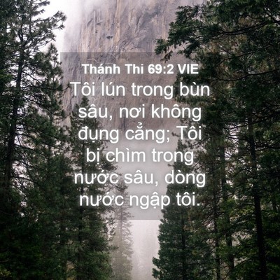 Picture 04 - Thánh Thi 69:2 VIE - Tôi lún trong bùn sâu, nơi không đụng - Bible Verse Picture