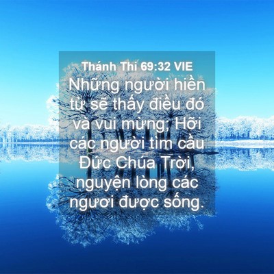 Picture 04 - Thánh Thi 69:32 VIE - Những người hiền từ sẽ thấy điều - Bible Verse Picture