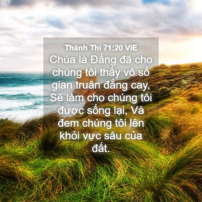Picture 04 - Thánh Thi 71:20 VIE - Chúa là Đấng đã cho chúng tôi thấy vô - Bible Verse Picture