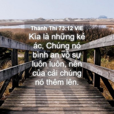 Picture 04 - Thánh Thi 73:12 VIE - Kìa là những kẻ ác, Chúng nó bình an - Bible Verse Picture