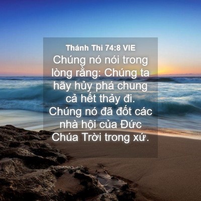 Picture 04 - Thánh Thi 74:8 VIE - Chúng nó nói trong lòng rằng: Chúng ta - Bible Verse Picture