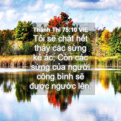 Picture 04 - Thánh Thi 75:10 VIE - Tôi sẽ chặt hết thảy các sừng kẻ - Bible Verse Picture