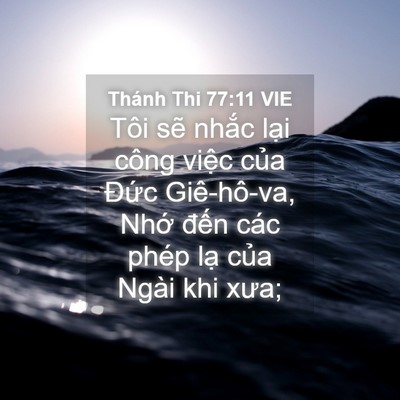 Picture 04 - Thánh Thi 77:11 VIE - Tôi sẽ nhắc lại công việc của Đức - Bible Verse Picture