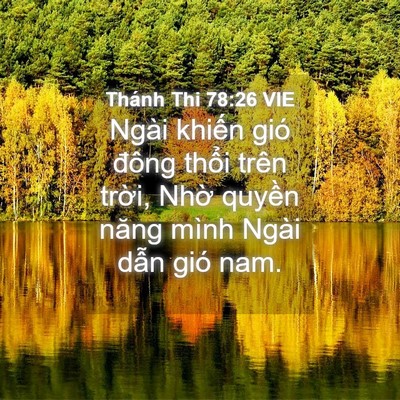 Picture 04 - Thánh Thi 78:26 VIE - Ngài khiến gió đông thổi trên trời, - Bible Verse Picture
