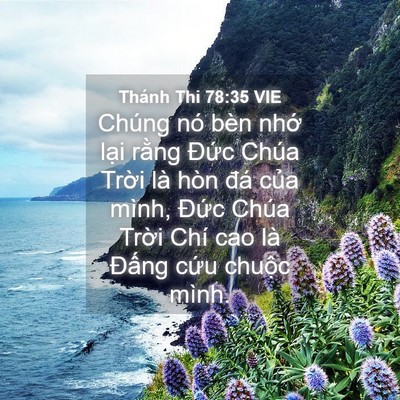 Picture 04 - Thánh Thi 78:35 VIE - Chúng nó bèn nhớ lại rằng Đức Chúa - Bible Verse Picture