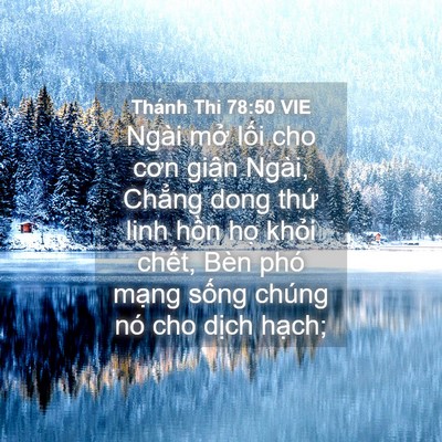 Picture 04 - Thánh Thi 78:50 VIE - Ngài mở lối cho cơn giận Ngài, Chẳng - Bible Verse Picture