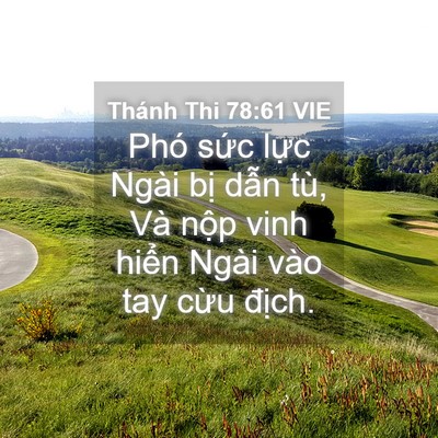 Picture 04 - Thánh Thi 78:61 VIE - Phó sức lực Ngài bị dẫn tù, Và nộp - Bible Verse Picture