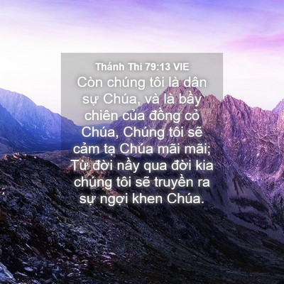 Picture 04 - Thánh Thi 79:13 VIE - Còn chúng tôi là dân sự Chúa, và là - Bible Verse Picture