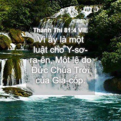 Picture 04 - Thánh Thi 81:4 VIE - Vì ấy là một luật cho Y-sơ-ra-ên, Một - Bible Verse Picture