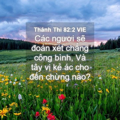 Picture 04 - Thánh Thi 82:2 VIE - Các ngươi sẽ đoán xét chẳng công - Bible Verse Picture