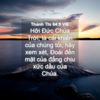 Picture 04 - Thánh Thi 84:9 VIE - Hỡi Đức Chúa Trời, là cái khiên của - Bible Verse Picture