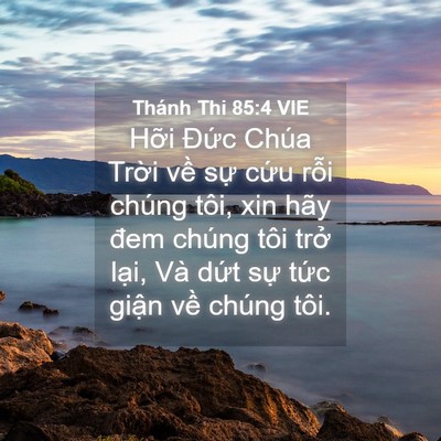 Picture 04 - Thánh Thi 85:4 VIE - Hỡi Đức Chúa Trời về sự cứu rỗi - Bible Verse Picture