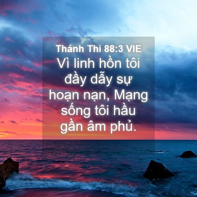 Picture 04 - Thánh Thi 88:3 VIE - Vì linh hồn tôi đầy dẫy sự hoạn - Bible Verse Picture