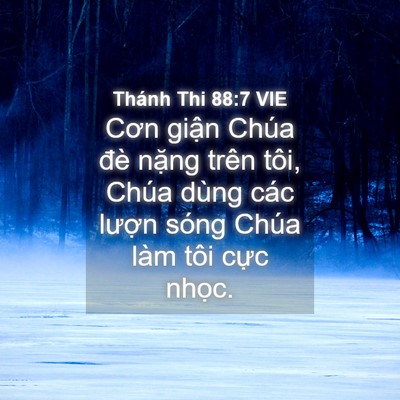 Picture 04 - Thánh Thi 88:7 VIE - Cơn giận Chúa đè nặng trên tôi, Chúa - Bible Verse Picture