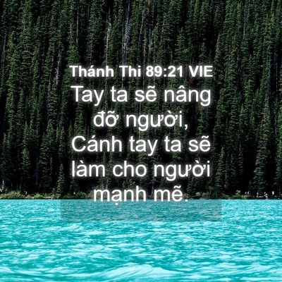 Picture 04 - Thánh Thi 89:21 VIE - Tay ta sẽ nâng đỡ người, Cánh tay ta - Bible Verse Picture