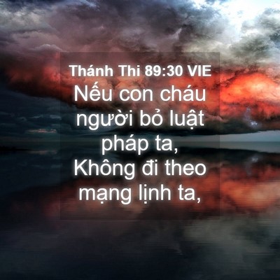 Picture 04 - Thánh Thi 89:30 VIE - Nếu con cháu người bỏ luật pháp ta, - Bible Verse Picture