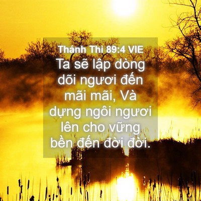 Picture 04 - Thánh Thi 89:4 VIE - Ta sẽ lập dòng dõi ngươi đến mãi - Bible Verse Picture