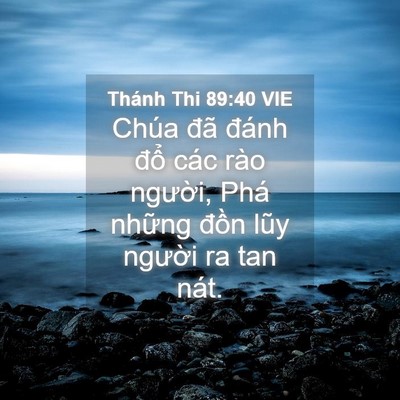 Picture 04 - Thánh Thi 89:40 VIE - Chúa đã đánh đổ các rào người, Phá - Bible Verse Picture