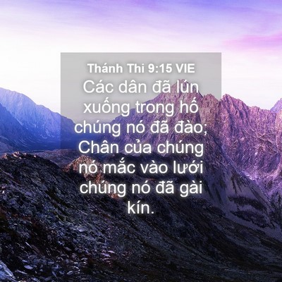 Picture 04 - Thánh Thi 9:15 VIE - Các dân đã lún xuống trong hố chúng nó - Bible Verse Picture