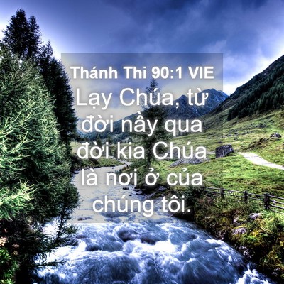 Picture 04 - Thánh Thi 90:1 VIE - Lạy Chúa, từ đời nầy qua đời kia - Bible Verse Picture
