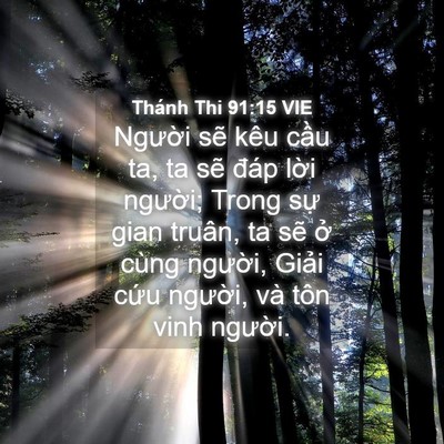 Picture 04 - Thánh Thi 91:15 VIE - Người sẽ kêu cầu ta, ta sẽ đáp lời - Bible Verse Picture