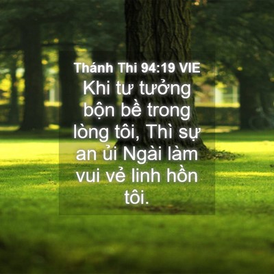 Picture 04 - Thánh Thi 94:19 VIE - Khi tư tưởng bộn bề trong lòng tôi, - Bible Verse Picture