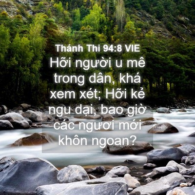 Picture 04 - Thánh Thi 94:8 VIE - Hỡi người u mê trong dân, khá xem xét; - Bible Verse Picture