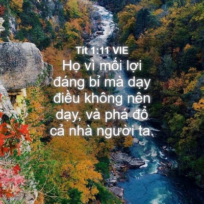 Picture 04 - Tít 1:11 VIE - Họ vì mối lợi đáng bỉ mà dạy - Bible Verse Picture