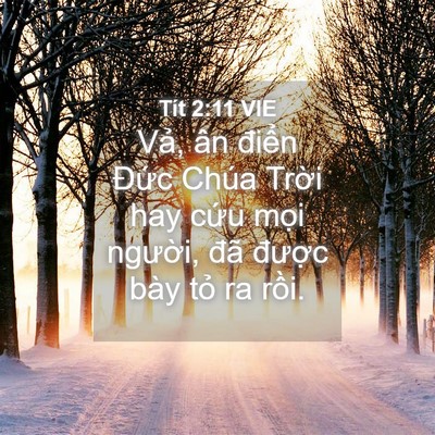 Picture 04 - Tít 2:11 VIE - Vả, ân điển Đức Chúa Trời hay cứu - Bible Verse Picture