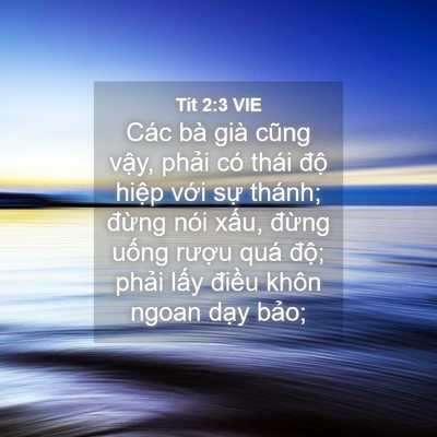 Picture 04 - Tít 2:3 VIE - Các bà già cũng vậy, phải có thái độ - Bible Verse Picture