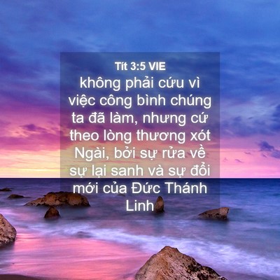 Picture 04 - Tít 3:5 VIE - không phải cứu vì việc công bình chúng - Bible Verse Picture