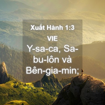 Picture 04 - Xuất Hành 1:3 VIE - Y-sa-ca, Sa-bu-lôn và - Bible Verse Picture