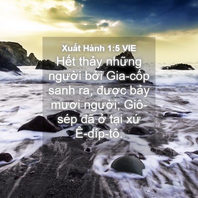 Picture 04 - Xuất Hành 1:5 VIE - Hết thảy những người bởi Gia-cốp - Bible Verse Picture