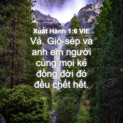 Picture 04 - Xuất Hành 1:6 VIE - Vả, Giô-sép và anh em người cùng mọi - Bible Verse Picture