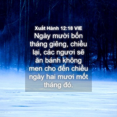 Picture 04 - Xuất Hành 12:18 VIE - Ngày mười bốn tháng giêng, chiều lại, - Bible Verse Picture
