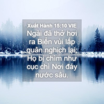Picture 04 - Xuất Hành 15:10 VIE - Ngài đã thở hơi ra Biển vùi lấp quân - Bible Verse Picture
