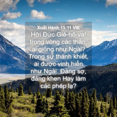 Picture 04 - Xuất Hành 15:11 VIE - Hỡi Đức Giê-hô-va! trong vòng các - Bible Verse Picture