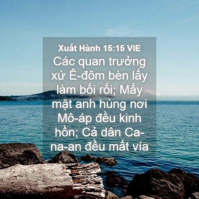 Picture 04 - Xuất Hành 15:15 VIE - Các quan trưởng xứ Ê-đôm bèn lấy làm - Bible Verse Picture