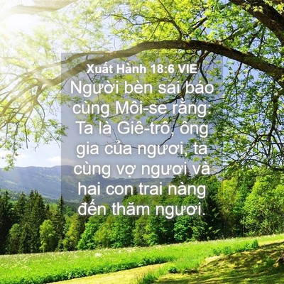 Picture 04 - Xuất Hành 18:6 VIE - Người bèn sai báo cùng Môi-se rằng: Ta - Bible Verse Picture